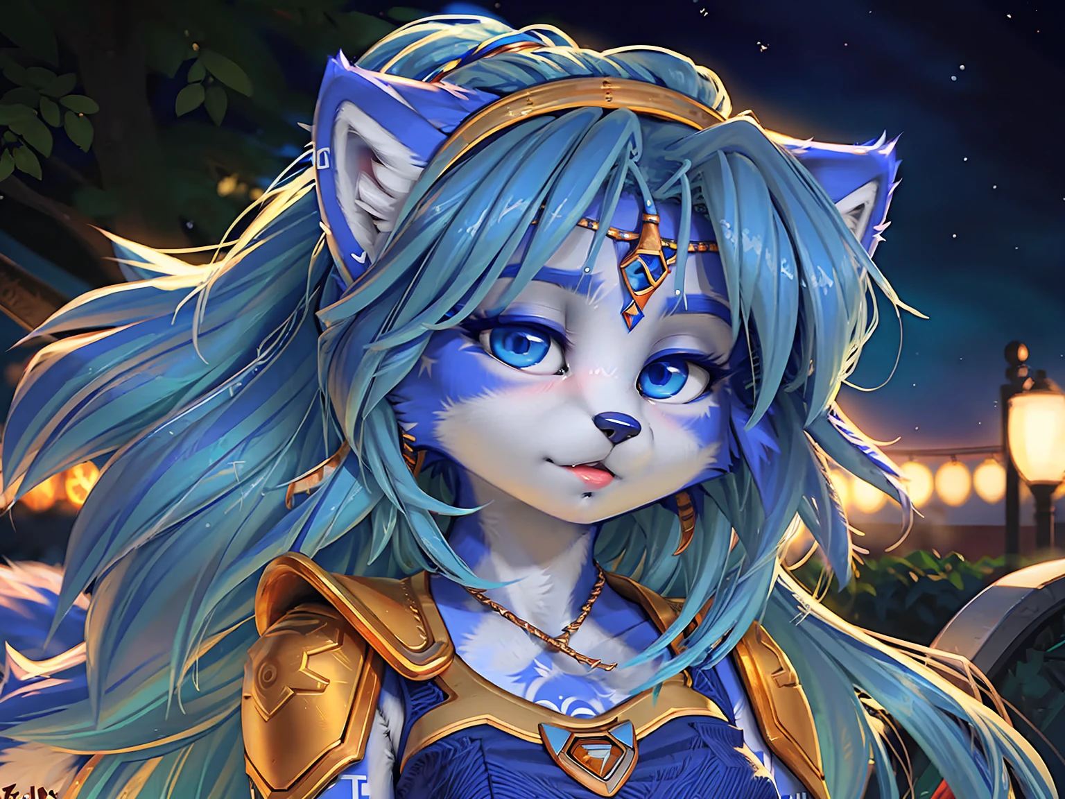 A beautiful and detailed (cute picture) from ((krystal)), Star Fox krystal,  green eyes, medium breasts, (((Long blue hair 1.3))),  anthro, Fuzzy, (from Fluff-Kevlar, Bayard Wu, personalize me, Pino Daeni),  detailed Fluffy fur, detailed face, (Fluffy), 1 girl, Alone, Hair covers one eye:1.4, 