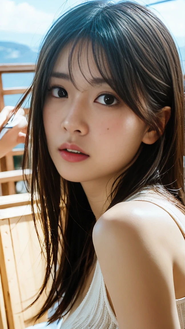 8k, High resolution, Super detailed, (masterpiece:1.4), highest quality , (((Heterosexual))), indoor , Leaning forward , Observe the audience , 全naked、フルnude、Beautiful and small taste、Beautiful cherry-colored areola、Erect nipples、Narrow waist、Small butt、Shaved, 全naked、 Are standing , Sticking out tongue ,Kneel,Open your mouth, Blowjob ,Paizuri, 胸 Blowjob,Blowjob,Penis in face, One boy, Penis with visible veins , Wicked Smile,nude,naked,Browsing Caution,Saliva dripping from below、A lot of semen drips from the mouth、Put a penis in your mouth、The penis is deep in the mouth