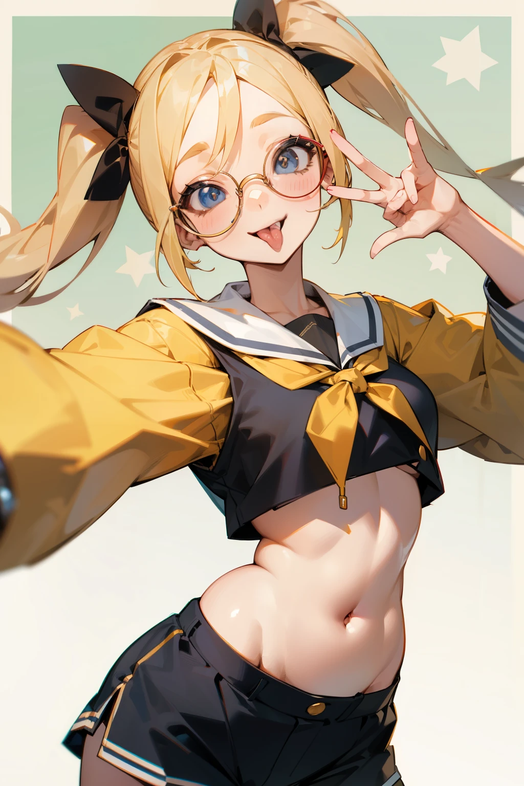 Transparent hair、Golden Eyes、eye glasses、Daughter in her early s、flat chest、Thin pubic hair、Beautiful open legs、Cheer Dance