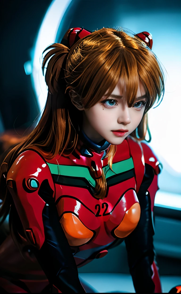 In a futuristic weapons factory,warship,battleship,maritime,fighter (aircraft),Aircraft catapult,Flight deck,eva 02,
solo,thin,cute,kawaii,blonde hair,floating hair,
analogue,upper body,dutch angle,kubrick stare,soft bounced lighting,shot on Fujifilm X-T4,85mm f1.1,,
<lora:LECO_LessMuscularity:0.5>,
<lora:miio-000010:0.5>,
<lora:short_torso_long_legs_v1.0:0.5>,
<lora:waist_size_control_v1.0:0.5>,
<lora:thicc_v2.3:1>,Plugsuit,(interface headset:1.1),
souryuu asuka langley,<lora:AsukaLangleySouryuuV2-000015:0.7>,(red bodysuit:1.2),<lora:add_detail_2:0.5>,<lora:detailed_eye:0.1>,, (best quality:1.4),(8k,raw photo),shiny skin,pale_skin,detailed skin,detailed face,detailed eyes,Japanese idol,beautiful face,