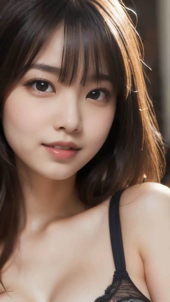 8k、Best Quality、(Representative Works:1.2)、(Real)、(Real:1.37)、Ultra-high resolution、One female college student、Droopy eyes、Beautiful teeth alignment、Looking up from below、Well-formed fingers、Long Hair、bedroom、(underwear)、Big Breasts、Perfect Body、Perfect Fingers、Beautiful Skin、Professional Lighting、gravure、Detailed face and skin texture、Microparticles、RAW Photos