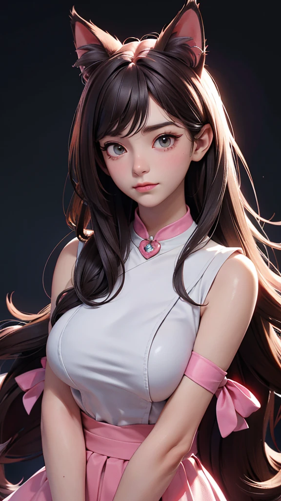 professional artwork, Intricate Details, field of view, sharp focus, detailed painting, photorealistic lighting, trending on pixiv,(masterpiece:1.0),(best_quality:1.0), ultra high res, ultra-detailed, photography, 8K, HDR, highres, absurdres:1.2, Kodak portra 400, film grain, sharp focus, bokeh:1.2, lens flare, (vibrant_color:1.2), (((indoors, hospital details))), Annerose, 1girl, female mature, black hair, long hair, (yellow eyes), large breasts, nurse, nurse outfit, higheels, soft skin, hair intakes, (solo:1.4), (upper body, half body shot, covered breasts), angry and shy, angry and shy face