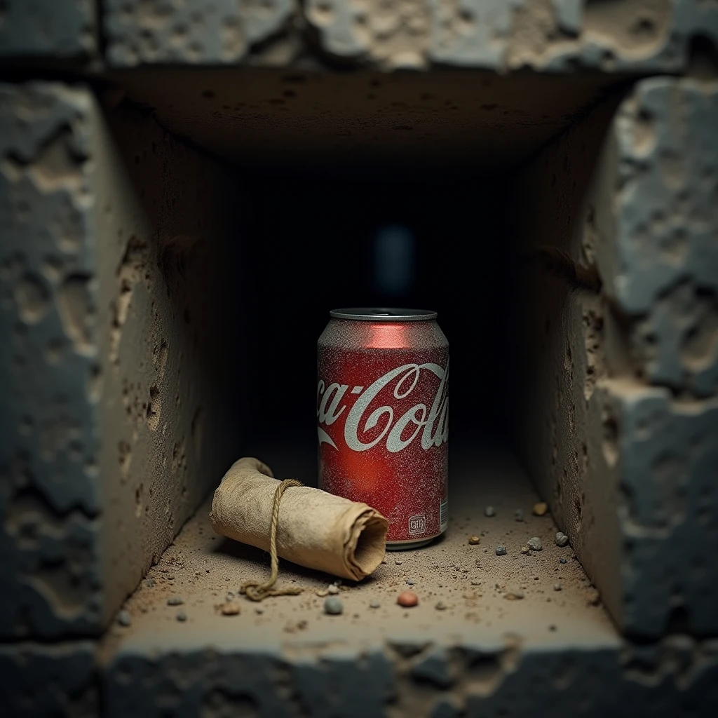 landscape that has a bomb, a boot, a bottle, a bag of money and a skull