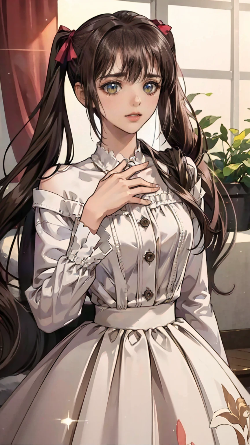 My Grandmother、Shiny brown hair,  (beautiful brown eyes、Shining Eyes, fine grain)、smile、Very detailed eyes、非常にDetailed face, Highly detailed eyes,Cowboy Shot、


Masterpiece Top quality, High resolution, One Girl, Detailed face, , Anime CG Style, (Medium Chest), (1 girl:1.3), (Twin tails), Good lighting, Perfect body, Glossy lips, View your viewers, garden, , crop top off shoulder,, Curvy, 
