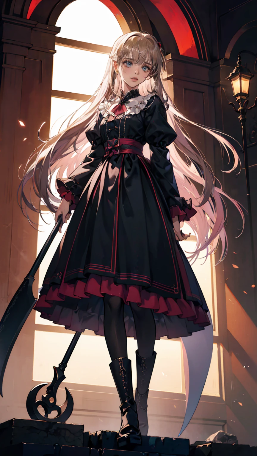 Shadow Face　、beautiful girl、とてもcute天使、Pink T-shirt、cute、、smile、Long skirt、Black long boots、.(Best Quality,4K,High resolution,Masterpiece 1.2),Very detailed,Real 1.37,Spooky altar background,Dark fantasy,Red color scheme,Ominous atmosphere,Eye-catching,story,anatomy,Anime Style,Concept Art,beautiful細部までこだわった顔と (((Red eyes ))),A terrifying ritual ,Satanic Ritual,Premature death,Inappropriate behavior,クレイジーなsmile,Scythe Face,Girl Monster, beautiful, Delicate facial features, Sharp Eye, Sharp Fangs, pale Skin, Dark Background, Cinema Lighting, Dramatic Shadows, Gothic style, Gloomy atmosphere, Dark fantasy, 1 person&#39;S, Please open your mouth wide, Open your mouth and bar your teeth,Sharp teeth like a beast, Wide lips, Very wide mouth, Red cheeks, ,(Blood splatter1.3),Scary smile, smile,Angel Design, TwiSted smile、Bloody、Head bleeding,,,,,、Blood splatter、,(Blood splatter1.3),skull,Horror Style, ((Fantasy Sweet Ta Frill Pink Costume)), ((Flowing blonde hair)), ,(Blood splatter1.3),Female Curves, Sexy flat stomach, Perfect hands, Perfect anime character face, (pink tutu dress)), standing, ((邪悪なsmile)), ,(Blood splatter1.3), Steam circulation, Moonlight Illumination, night lighting, (Blood splatter1.3),アニメAngel Design, TwiSted smile、Bloody、Head bleeding,,,,,、Blood splatter、,(Blood splatter1.3), skull,Gothic architecture、Western architecture、ファンタジーのworld、,Victorian city, Skeleton Gas Light,Absurd, High resolution、 ((Tabletop)), ((Best Quality)), (Very detailedな), ((Very detailed)), (beautiful), ((cute)), (Nafswa 1.8), 1 personで,(1.6)、(world&#39;The most scary and creepy demon girl 1.5)beautiful face、Full Body Ezbian、pale, beautiful肌、beautiful金の髪、優しくsmileむ、Dark building ruins、(snow white&#39;Frill dress 1.3)、(暗い廃墟はBloody 1.3)、Low angle full body shot、(A girl is standing in a pool of blood.2)、(The ground .3)、(The girl lost a lot of blood.......1.3)、(クレイジーなsmile1.6)、Spirits、(Blood dripping from the mouth 1.3)、
