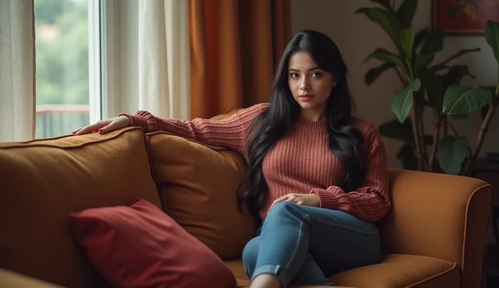 A woman who has her period