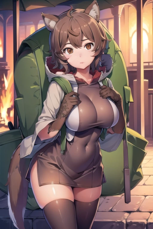 lilirucaarde, liliruca arde, animal ears, (brown eyes:1.7), brown hair, (large breasts:1.2), short hair,
BREAK Hestia, futa, futanari, busty, horny, big dick, hourglass figure, big breasts
BREAK backpack, bag, black gloves, boots, gloves, hood, thighhighs,,
BREAK looking at viewer,
BREAK outdoors, city,
BREAK (masterpiece:1.2), best quality, high resolution, unity 8k wallpaper, (illustration:0.8), (beautiful detailed eyes:1.6), extremely detailed face, perfect lighting, extremely detailed CG, (perfect hands, perfect anatomy),