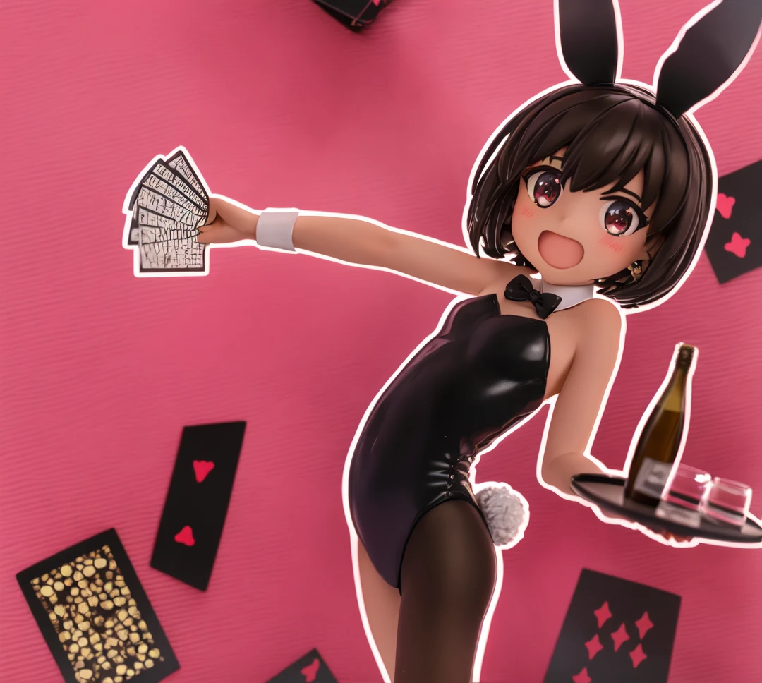 NSFW,Hololive,natsuiro matsuri,Side tail,Bunny girl,Rabbit eared headband,Fishnet tights,high heels,sitting,spread legs,M字spread legs,background:casino
