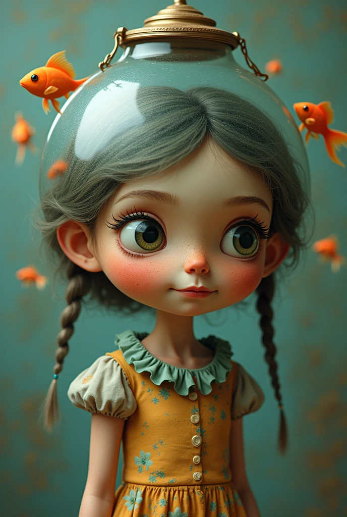 there is a little girl standing in front of a fish tank, adorable digital painting, childrens art in artstation, cute digital art, cute detailed digital art, realistic cute girl painting, beautiful digital illustration, stunning digital illustration, cute 3 d render, kawaii realistic portrait, render of a cute 3d anime girl, beautiful digital artwork, ross tran 8 k, gorgeous digital painting