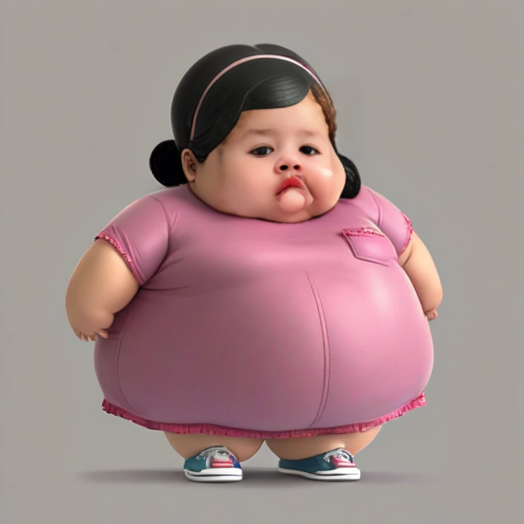 Sad fat child