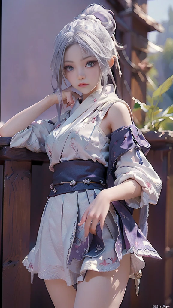 ((Best Quality)), ((Masterpiece)), (Detail: 1.4), 3D, Beautiful Cyberpunk Female Image, HDR (High Dynamic Range), Ray Tracing, NVIDIA RTX, Super Resolution, Unreal 5, Subsurface Scattering, PBR Texture, Post-Processing, Anisotropic Filtering, Depth of Field, Maximum Sharpness and Sharpness, Multi-layer Texture, Albedo and Highlight Mapping, Surface Coloring, Mitsu-Accurate Simulation of Material Interactions, Perfect Proportions, Octane Rendering, Two-color Light, Large Aperture, Low ISO, white balance, regular three-point, 8K RAW, beautiful bright pupils, flowing robe, fine pupils, delicate face and eyes, long eyelashes, blush, fluffy hair, pink lips, pure, cute, cherry blossom petals falling, butterfly