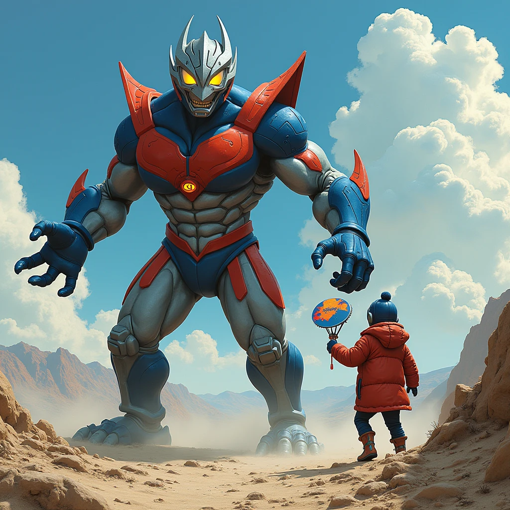 Two Kamen Riders vs. the Monster Snowman