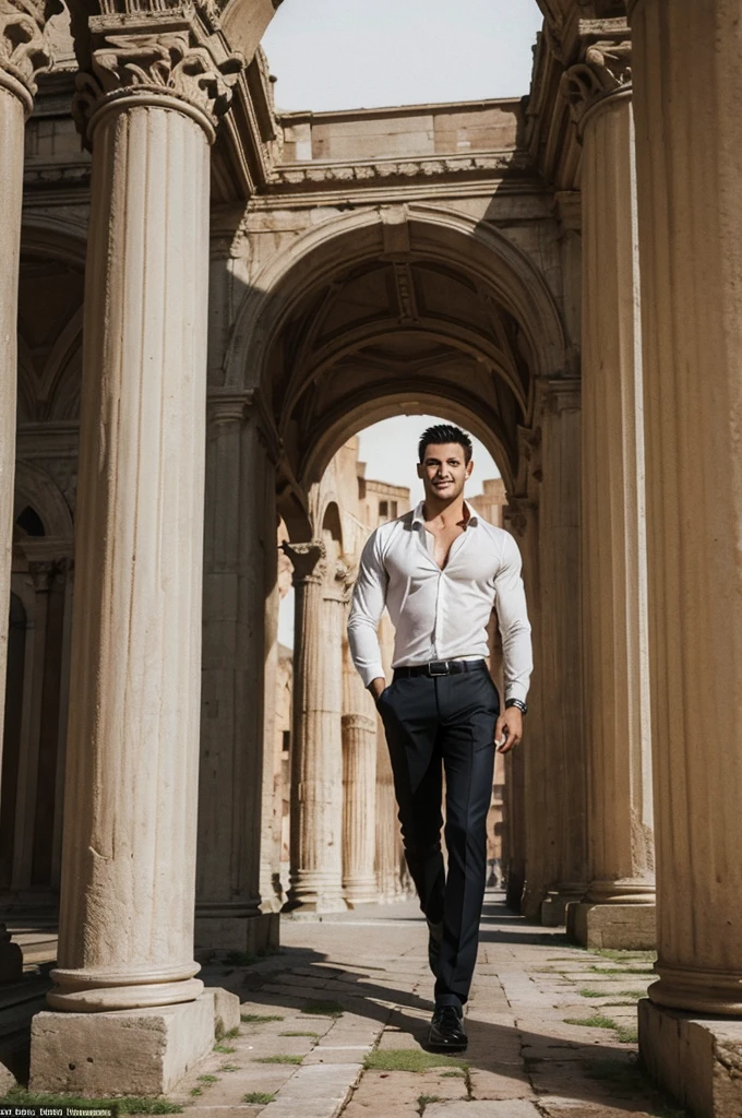 Homem branco jovem, com cabelos muito curtos e loiro muito claro dourado de etnia europeia. he must be standing, de costas, sem blusa.