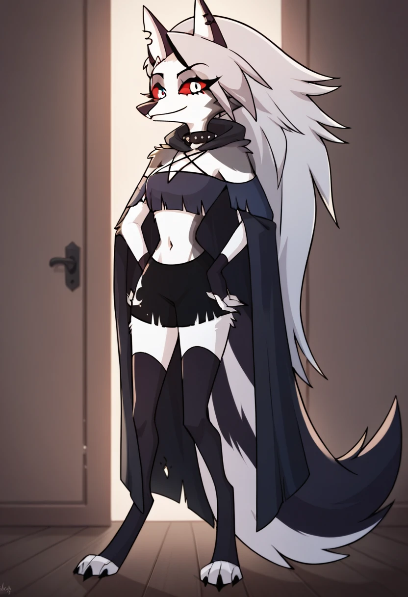 ((by FluffKevlar)), illustration,furry, anthro, jackal, , girl, slender, small chest, narrow hips, detailed robes, jewelry across waist, hip bones, rib cage, sensual pose, tail