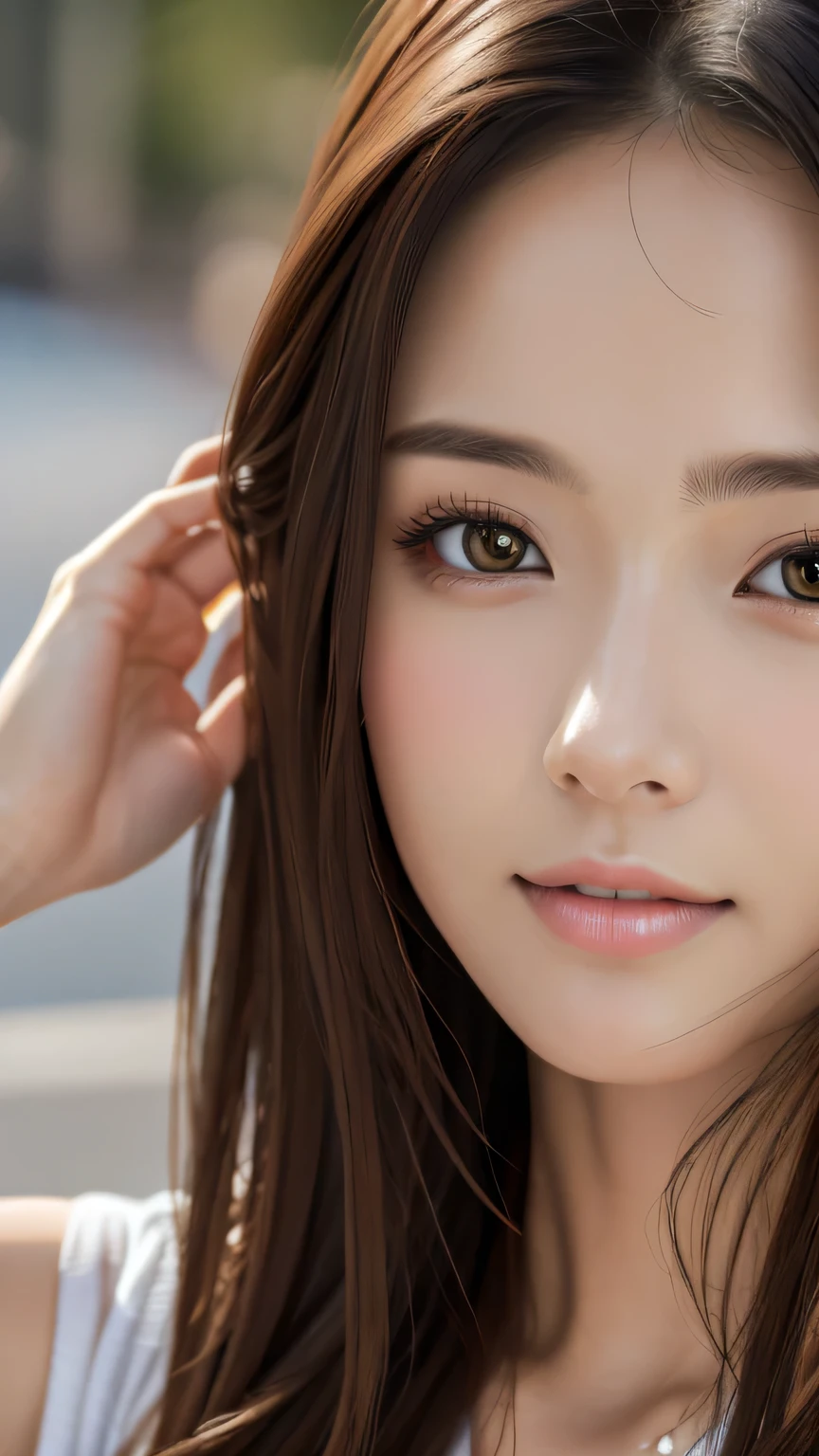 (Representative works:1.3)、(8k、Realistic、RAW Photos、Best image quality:1.4)、(30 year old mature woman)、Small face、Beautiful Face、(Realistic Face)、No makeup、Natural Makeup、light makeup、 (Dark brown hair)、Beautiful hairstyle、Realistic eyes、Beautiful details、 (Realisticな肌)、Beautiful Skin、 (Casual Fashion)、 Confused、 charm、超High resolution、Ultra-realistic、 High resolution、Golden Ratio