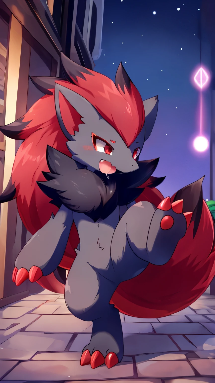 Zorua,cowgirl position,open arms for viewer,vaginal penis,angry face,pokemon,cum in pussy,furry,kemono,cute,non-humans, no-hair,Animal body