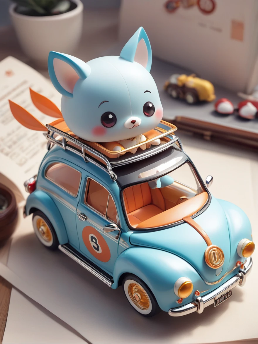 Highest quality、Ultra delicate、Retro cute、Super cute、character、Retro car