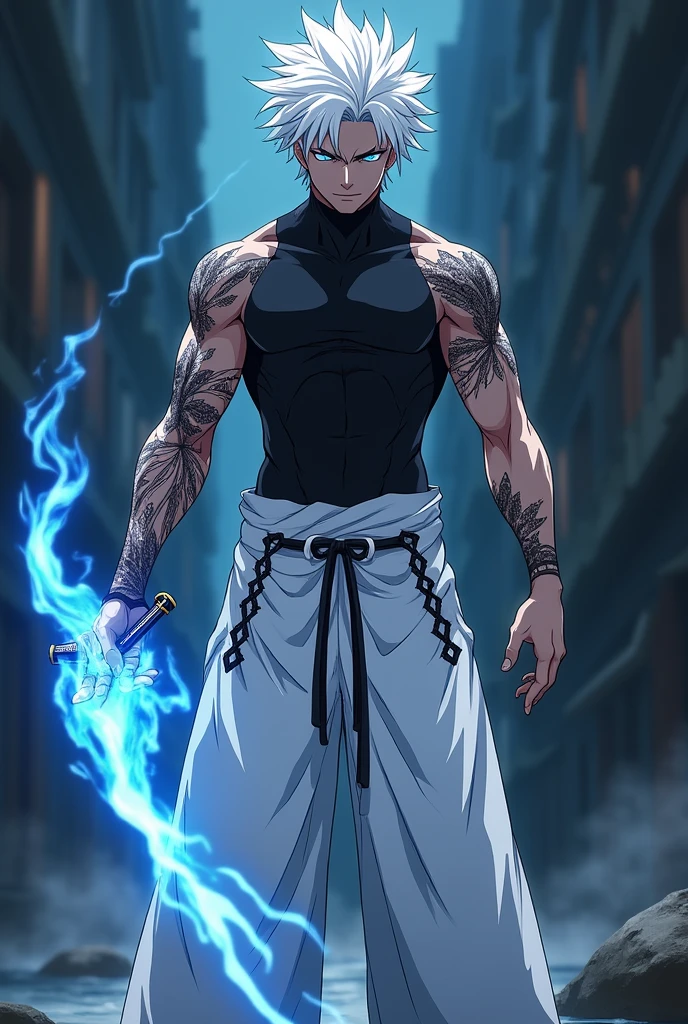 (Masterpiece, Anime, Tony Wilson's Creation, Black Lightning), High Quality, Stunning Animation, Detailed Black Shadows, Realistic Lightning Bolts, Dramatic Atmosphere, Cinematic Effect, Bold Color Palette, Tony Wilson's Signature Style, (1.5 Aspect Ratio), Vibrant Energy, Expressive Brushstrokes, (Night Scene), (Rainy Background), (Sensational), (Thunder and Lightning), Anime Art, Modern Animation Techniques, Muscular Characters, (Dynamic Poses), (Detailed Background), (Masterpiece)
