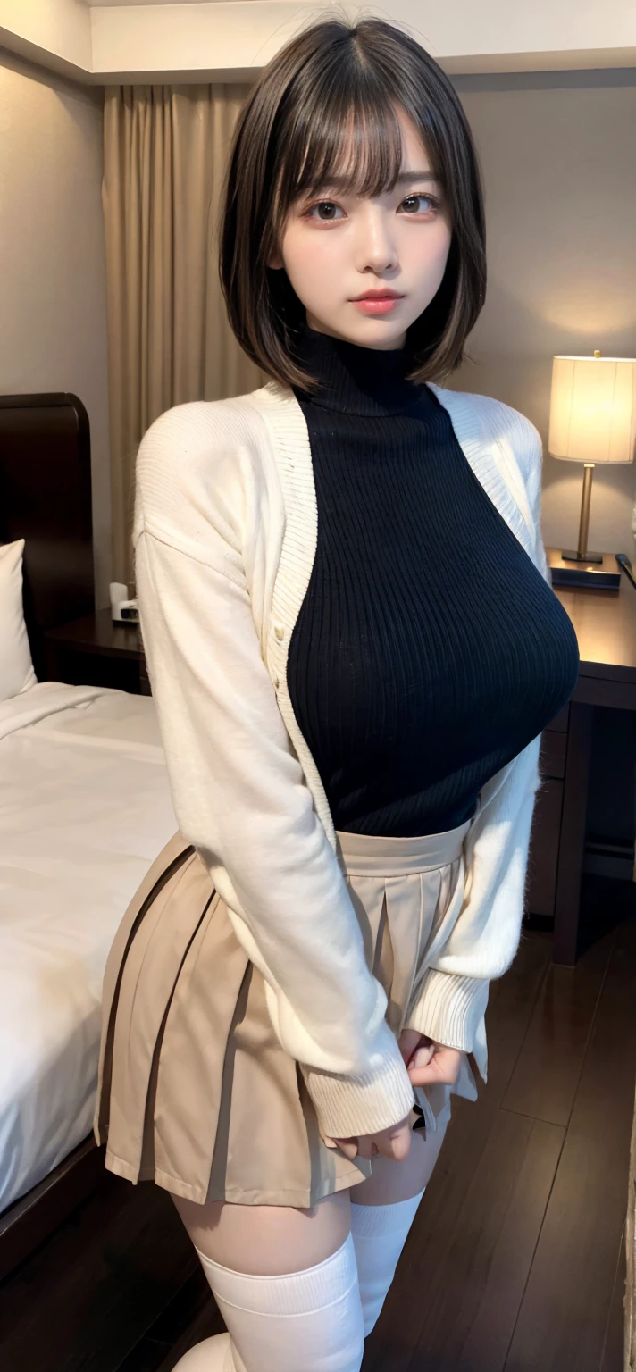 highest quality, masterpiece, detailed, High resolution, Perfect Face, Mature Woman, 56 years old, Japanese,  Alone, Super big , Large areola, Erect nipples, round face, Small face, Sharp jaw, Big Nose, Slit eyes, Cat-like eyes, Smile, , Big Ass, Full body image, Tank top, Thin fabric hot pants, Very Short Hair, Rise, Anxious expression, Beauty, Clear double eyelids,  Dark circles under the eyes, Nasolabial folds, Wrinkles at the corners of the eyes, kneel, Blowjob, semen, housewife, Aunt, Loose body, Sweat, Looking for a penis, Bedtime, A stern glare