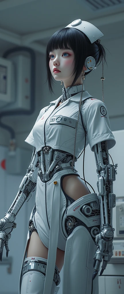 high quality, detailed, The girl is the ultimate weapon,The girl is a cyborg,
