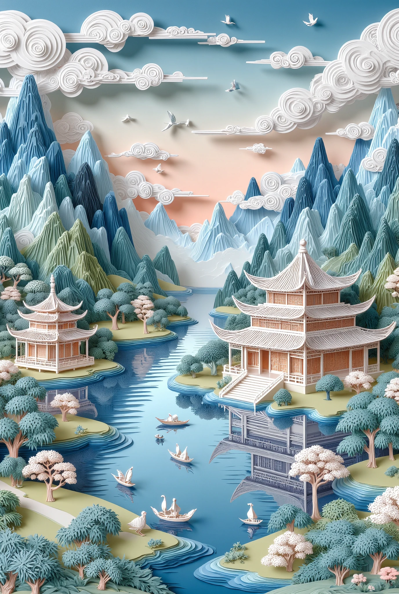 纸浮雕 flux v1.0
