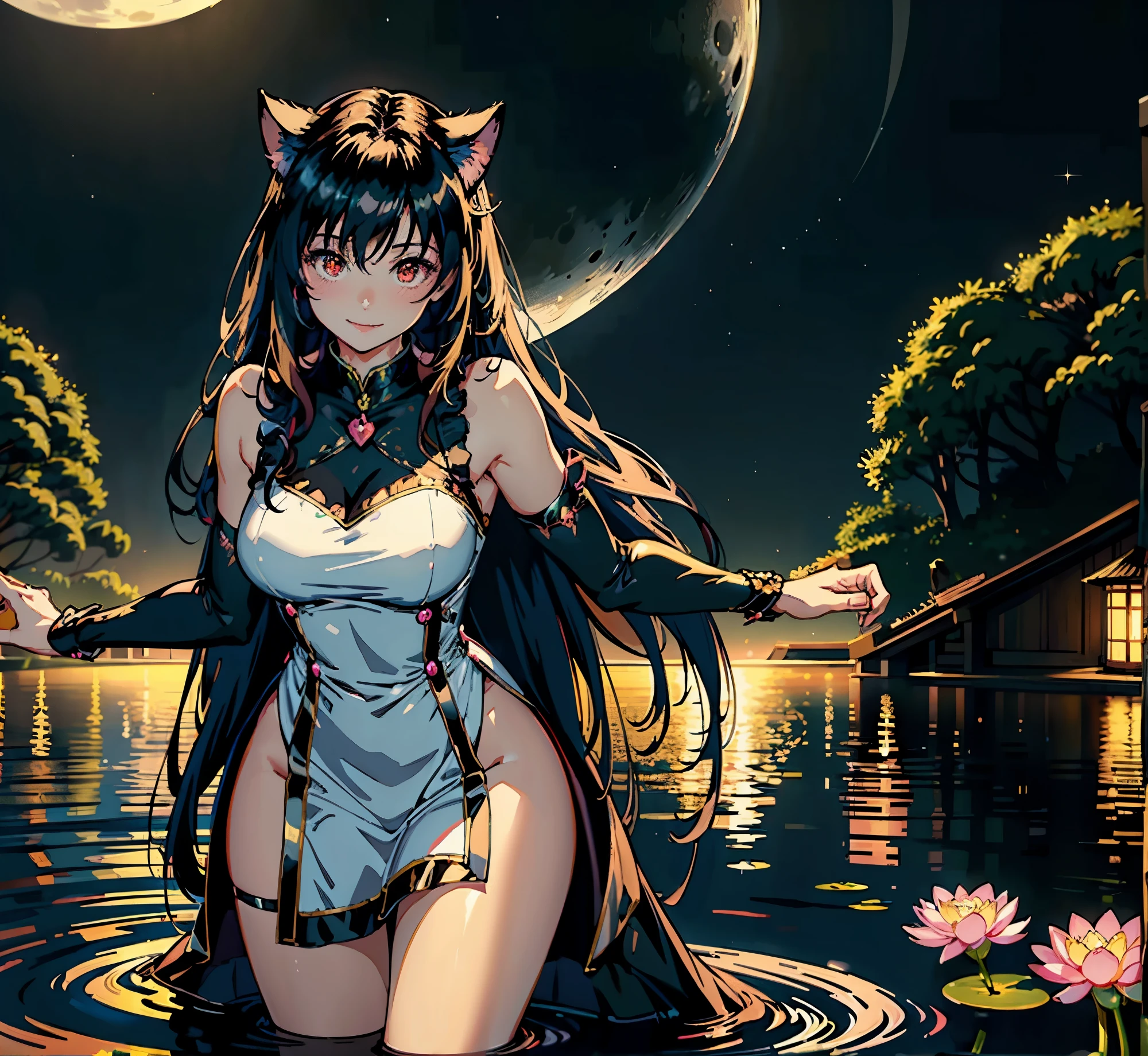 Dreamscape horror-themed (((Ultra-detailed, 8k, highres, masterpiece)))(((epic-Ultra-HD-details, epic-Ultra-HD-highlights, upscaled-resolution, optimal))),1woman,demonic features,succubus,(((extremely detailed face))),fire,lightning,swirling storm clouds in the background,IBG,full moon,hollowed skin,curvy,purple eyes,demon tail,demonic,full body,large breasts,long hair,purple hair,tail ornament,tongue,two-tone hair,claws,shodanSS_soul3142, 1girl, portrait, green theme, neon,,DonMV01dfm4g1c3XL,,(((text))),((color)),(shading),background,noise,dithering,gradient,detailed,out of frame,ugly,error,Illustration, watermark,(((gothic ink on paper))),H.P. Lovecraft,Arthur Rackham,(((text))),((color)),(shading),background,noise,dithering,gradient,detailed,out of frame,ugly,error,Illustration, watermark,(((clean ink anime illustration))),Studio Ghibli,Makoto Shinkai,Hayao Miyazaki,Audrey Kawasaki, eerie, unsettling, dark, spooky, suspenseful, grim, highly detailed . Surreal, ethereal, dreamy, mysterious, fantasy, highly detailed, an ancient china astrology:1.4