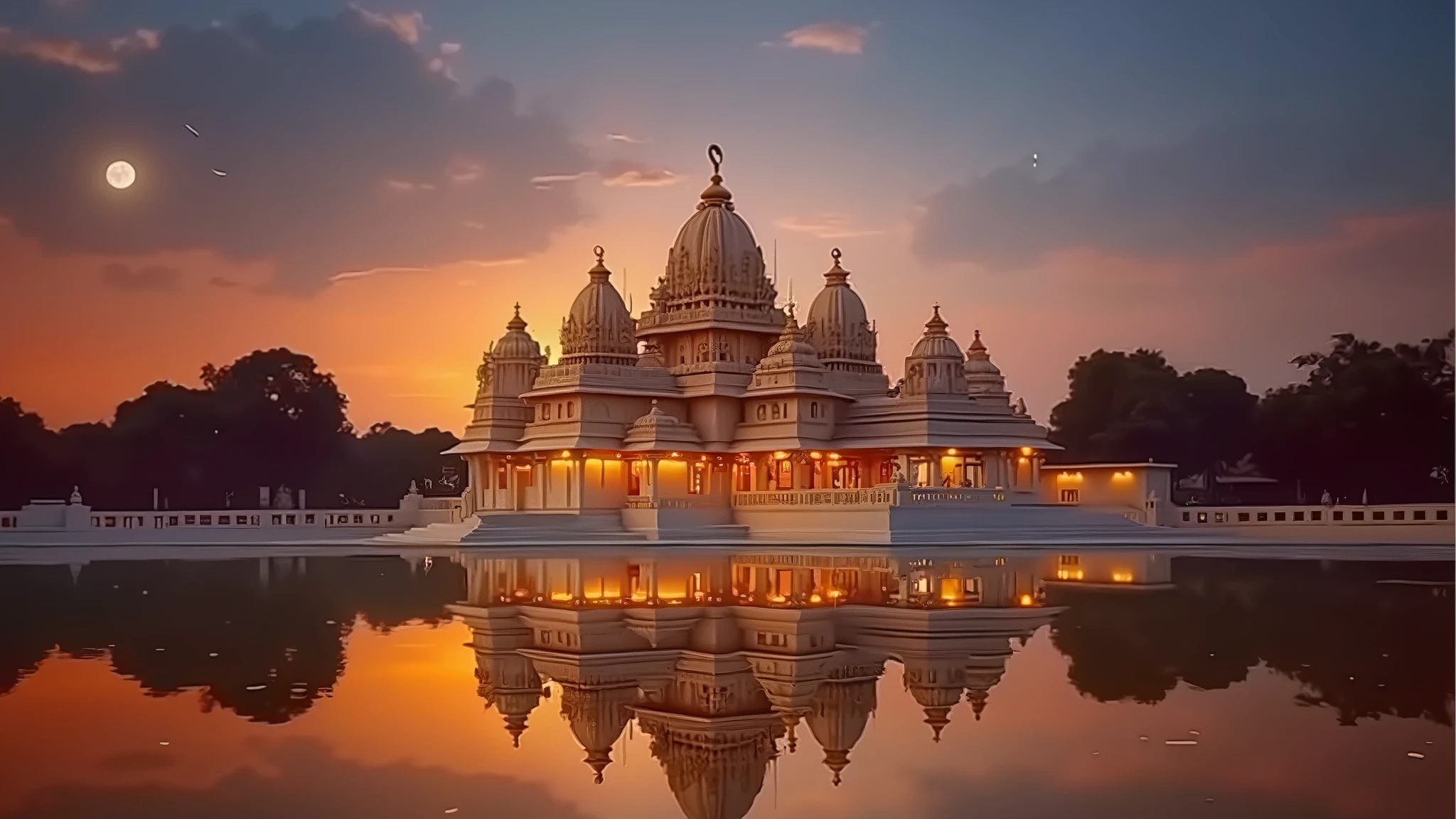 Prem mandir mathura photo from top