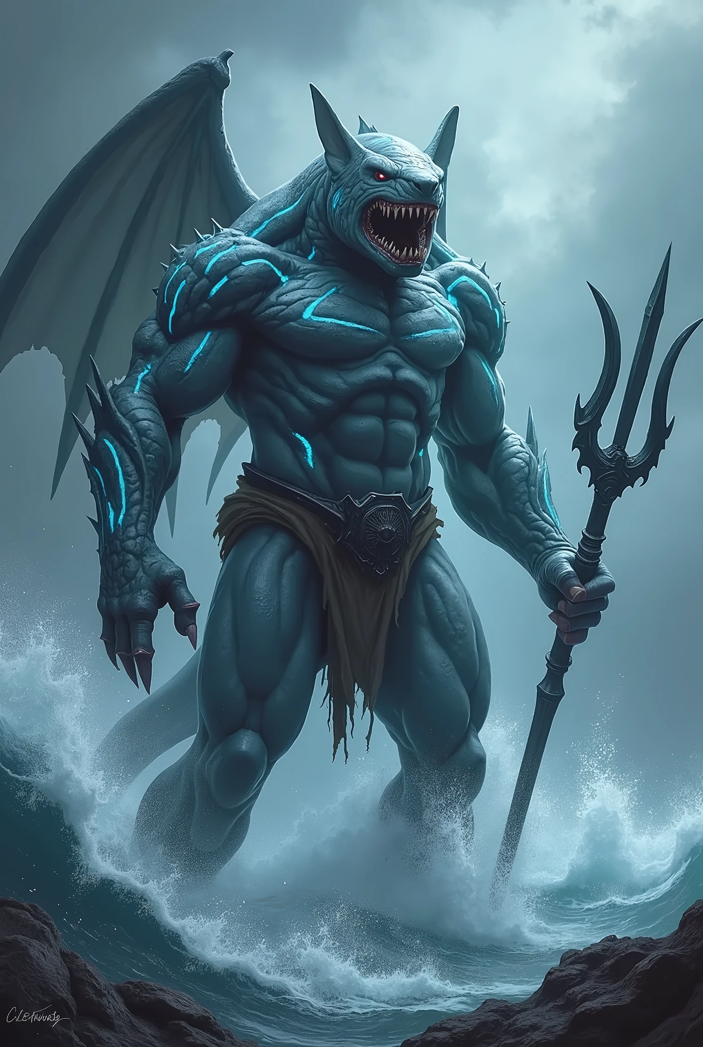 Devils of the Deep. The Sahuagins are a predatory fish-like race, emerging periodically from the dark depths of the ocean, to hunt creatures of shallow water and coast. Despite the fact that, that they inhabit the deepest ocean trenches, The Sahuagins consider the entire water kingdom to be their possessions, and the creatures living in the water - their prey. The self-proclaimed rulers of the oceanic possessions of the Sahuagins are huge mutant males, possessing a second pair of hands. These are terrible opponents in battle, And all the Sahuagins bow down before these mighty barons.