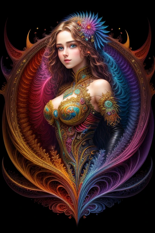 a stunning art, abstract, flowery, predominantly blue, white, upper body, centered, key visual, intricate, highly detailed, breathtaking beauty, precise line art, vibrant, comprehensive, cinematic,
