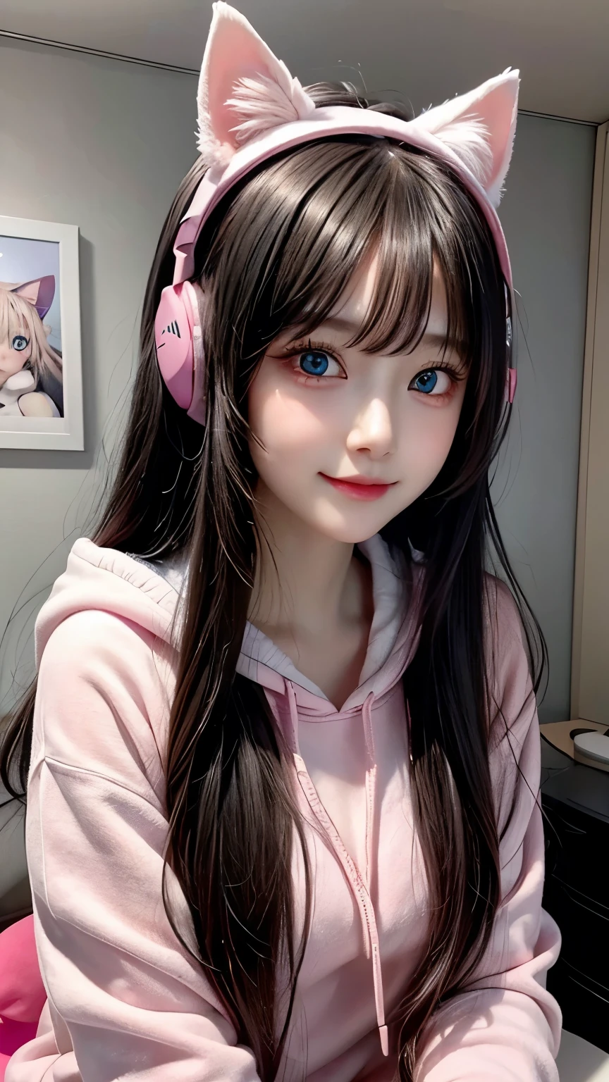 ((NSFW: 1.4)), ((Detailed face, Professional photography)), ((NSFW, zettai ryouiki, 1 girl)), Ultra-high resolution, (Realistic: 1.4), RAW Photos, highest quality, (PhotoRealistic Stick), concentrated, Soft Light, ((30 years old)), ((Japanese)), (( (Young Face))), (surface), (Depth of written boundary), masterpiece, (Realistic), woman, ,astrovest:2,headphone:2,:1.5,bangs, ((1 girl)),(black sleeves):2,(black tights):2,inside spacestation,inside spacecraft,,zero gravity,smile,open leg,show panty,blush:1.5,hidden hands,neotech