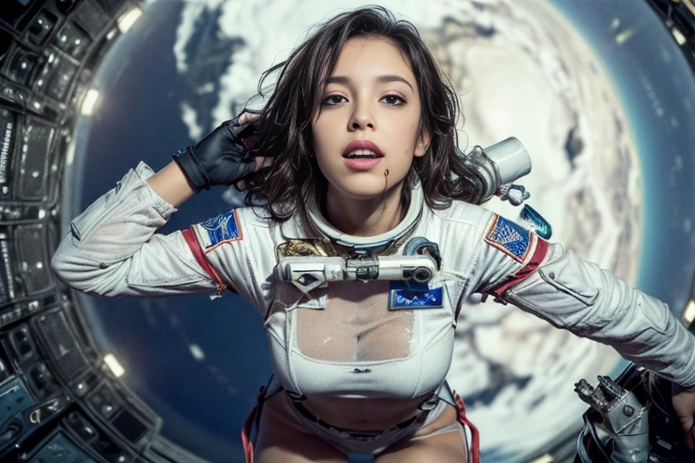 NSFW, naked, nude, naked pussy, Harley Quinn as a space cadet,(((1 girl))),((girl with extremely cute and beautiful, red hair, ((squatting on the space station control rooms windowed floor)), Showing round ass,(medium breasts:1.4),saggy breasts,(((black hair:1.35,straight hair,long hair:1.4,coloured inner hair,ear breathing,ponytail hair,long hair,auburn hair,red hair,long braid,coloured inner hair))),((hazel eyes:1.3,upturned eyes:1.3,perfect eyes,beautiful detailed eyes,gradient eyes:1,finely detailed beautiful eyes:1,symmetrical eyes:1,big highlight on eyes:1.2)),((fat)),((((pale skin,lustrous skin:1.5,bright skin: 1.5,shiny skin,very shiny skin,shiny body,plastic glitter skin,exaggerated shiny skin,shiny skin like ebony))),(spider lower abdomen,narrow waist,wide hip,athletic body,inflated legs,delicate detailed fingers,empty hand,detailed body,detailed arms,human hands,(detailed face)), cute,slutty,seductive,erotic,(((nsfw))), zettai ryouiki,revealing naked pussy, (dynamic pose:1.0),solo focus,((naughty look)),centred,scale to fit dimensions,Rule of thirds, outdoors,((night view)),(empty space station with stars and nebulae in the Background:1.5,dark skywith stars,(orbiting space station lights)),(console lights, lonely empty),(((detailed background:1.25))), (best quality),(high resolution),(sharp focus),(ultra detailed),(extremely detailed),(extremely high quality artwork),8k_wallpaper,(extremely detailed CG 8k),(very fine 8K CG),((hyper super ultra detailed perfect piece)),flawless,(((masterpiece))),illustration,vibrant colors,(intricate),High contrast,Selective lighting,Double exposure,HDR (High Dynamic Range),Post-processing, NSFW, naked, nude, naked pussy,
