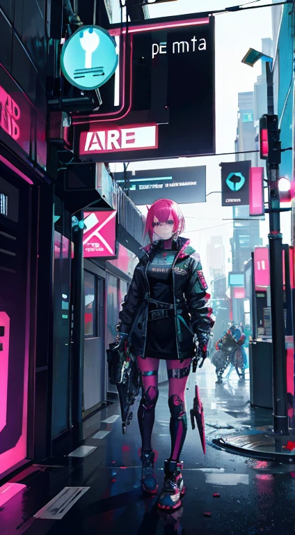 A cyberpunk woman