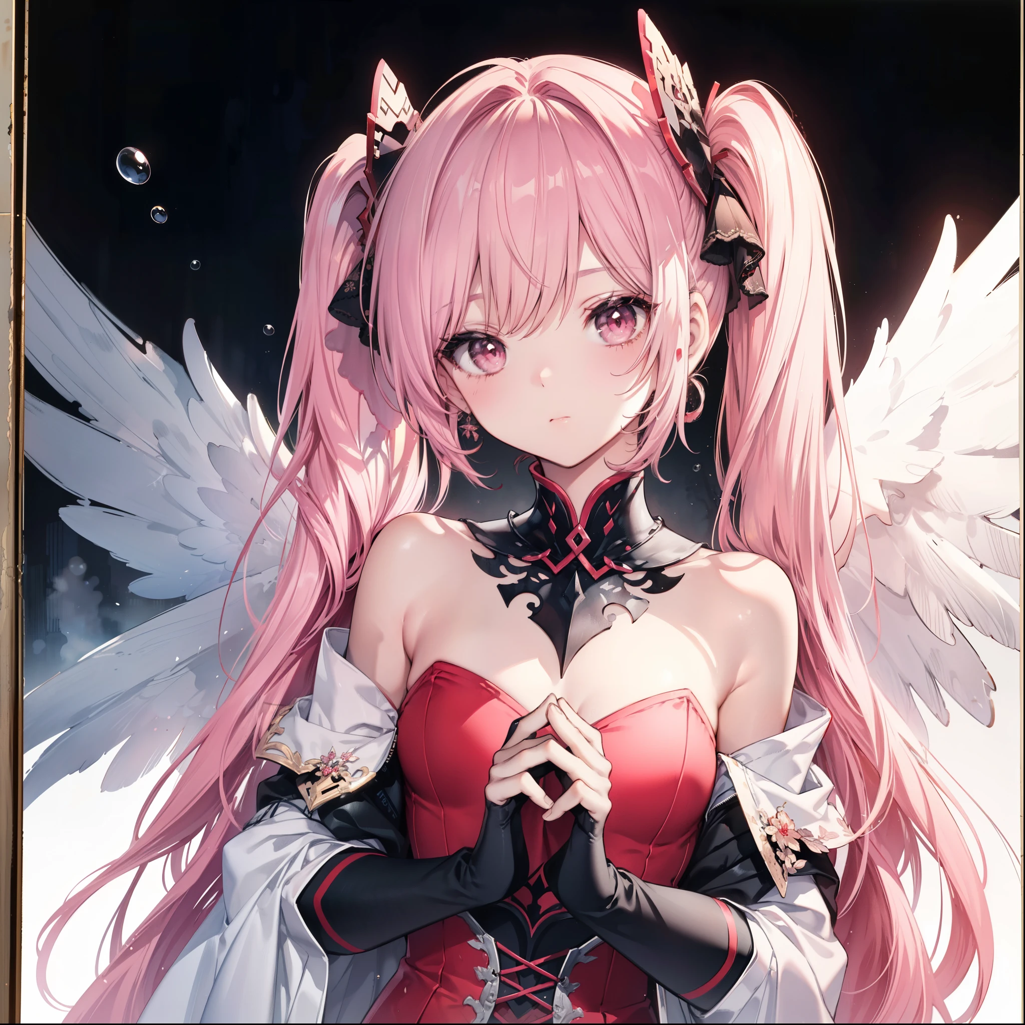 White hair, red eyes, long hair, zombies, exposed , messy clothes, huge tits, huge breasts