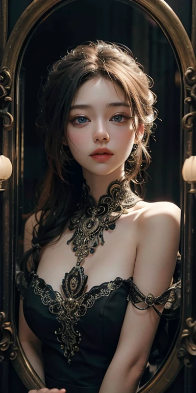 beautiful detailed eyes, beautiful detailed lips, extremely detailed eyes and face, longeyelashes, 1girl, wearing hijab, nude, large breasts, ornate jewelry, elegant pose, photorealistic, highly detailed, dramatic lighting, cinematic composition, vibrant colors, chiaroscuro, renaissance painting style, naked ,