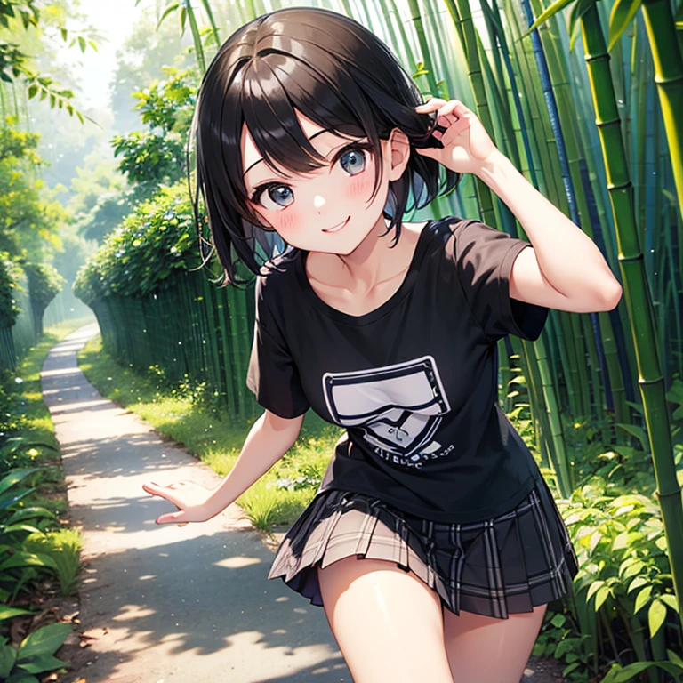Upper grades of elementary school,beautiful girl,Fine skin,black hair,ponytail,lower body,real,private server