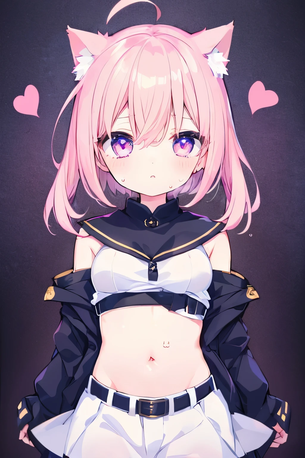 NSFW,Ahegao、Nipple piercing、short, Light pink hair、Putting on a collar、Elementary school girl、Very beautiful and Shining Eyes、Shining Eyes、1 person、Cat ear、(((((Small body)))))、heart❤、((Sweat、vapor)）