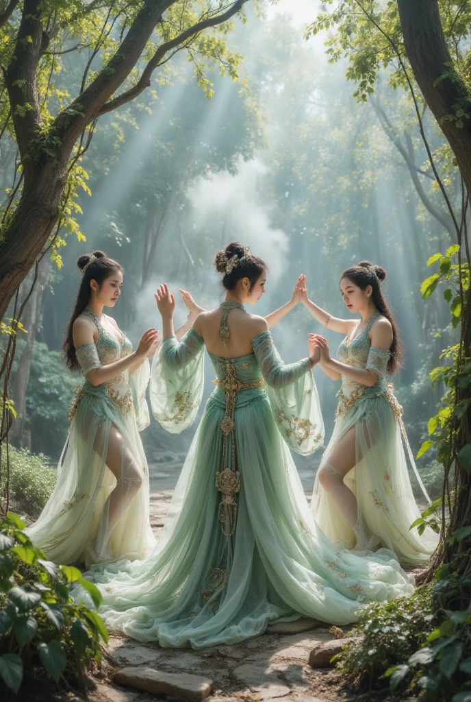 1girl, solo, full body, (masterpiece:1.21), (best quality:1.2), colorful, (illustration:1.2), (cinematic lighting:1.1), (bare shoulders:1.21), (collarbone:1.21) in this whimsical A beautiful and dreamlike garden, the scene is illuminated by a rainbow (colorful fireflies) dancing in the air. Pastel (drizzle) adorns the garden, creating a hazy and ethereal atmosphere. In the center of the picture, stands a single girl, an extremely beautiful girl, with lovely facial features and an innocent expression. Her long hair fluttered in the wind. She wore a low-cut strapless dress that accentuated her curves. The lighting is very delicate and beautiful, creating a soft warm glow that accentuates the water and makes it sparkle like a diamond. The finest grasses are also illuminated to create a lush carpet. The garden is surrounded by colorful flower fields with flowers of all colors and shapes. Various colors and sizes (coloured butterflies) can be seen flying around the scene, adding to the overall sense of wonder and magic. (Everyone, judges), a blush can be seen on the bridge of the nose, and the mouth is slightly opened, which adds to the overall sense of innocence and youth. Falling petals can be seen waving around her, adding to the overall sense of romance and beauty. The breeze is blowing, the leaves are rustling, and the flowers are swaying, adding to the overall dynamism and vitality. It is a scene of pure wonder and magic, full of color and beauty, where the viewer can lose themselves in this enchanting and captivating world.