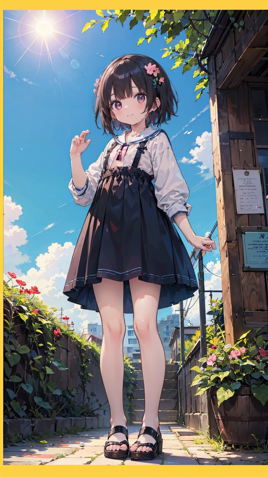 absurd, absolute resolution, incredibly absurd, super high quality, super detailed, official art, unity 8k wall, masterpiece
BREAK
One , innocent, cute cat, small and young toddler, cute tiny baby body size , cute smile ,  (Super detailed),  ((Standing under a beautiful sunny sky:1.3)),(1 person、:1.4)、cute face、(Sukesuke&#39;s cute swimsuit:1.4),white and transparent skin、(Bunny ears:1.3)、(Shiny pale colorful pink long hair:1.4),masturbation、(gentle smile、Excited,spread your pussy:1.1)、(from below:2), (Medium chest、close-up:1.7) 