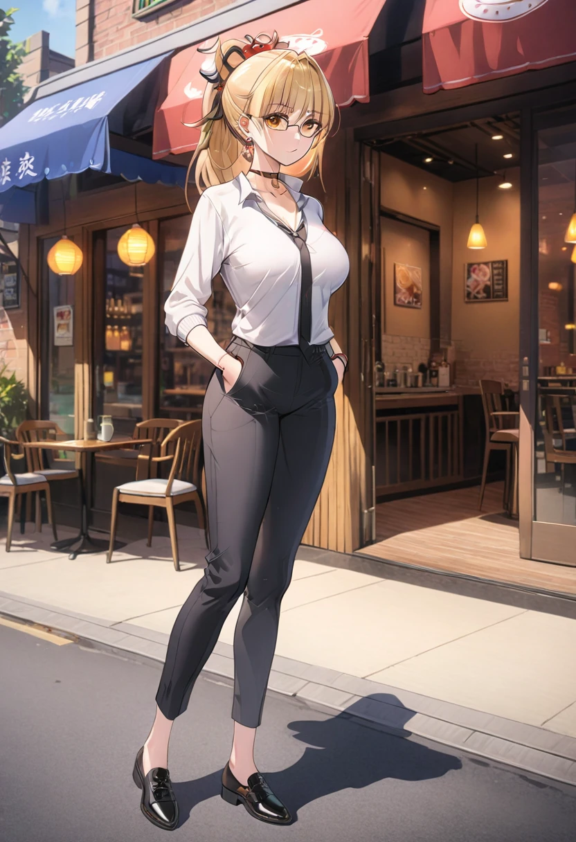 (from directly below:1.5),Absurd, Super detailedな,(In 8K:1.3),Masseter muscle area,(masterpiece:1.2)、(Highest quality)、4K、Super detailed、(Movement Structure:1.4)、(Shining Lights、Atmosphere lighting), High resolution, Best Quality、(One person:1.4),Super detailedな,Bright colors、Treebreak Production Art、(Warm color light source:1.2),High-level image quality、Fine image quality、Intricate details,Volumetric Lighting,Realism BREAK、Profile、 Idol face、(:1.4)、Very beautiful face and eyes, Beautiful images、natural make up、 ( big eyes:1.2),(mascara:1.2), (medium breasts)、(cleavage),(Slender girl)、(glossy skin :1.5)、(Baby Face:1.5)、 (Model Pose:1.2)、 (Shopping Centre:1.2)、 (silver hair,twintails、short hair、short bang)、 (white、Satin blouse:1.4)、 (dark green、Halter Neck Tank Top:1.2)、(olive、Crepe jersey straight pants:1.4)、(smirk:1.2)、(full-body shot:1.5)