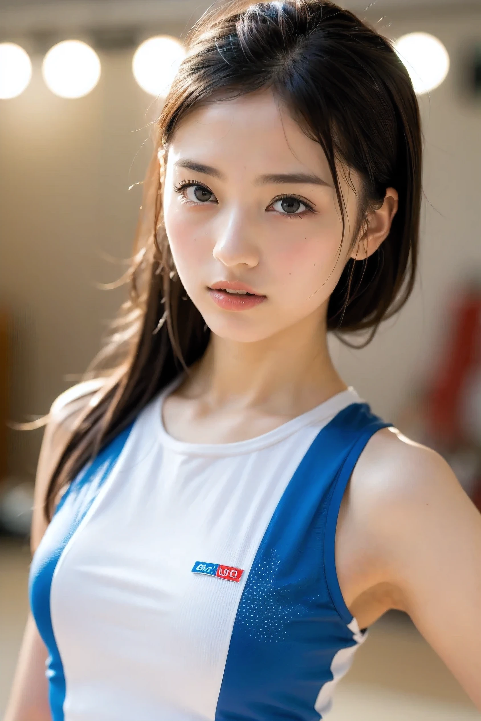 (8k, RAW Photos,Best Quality, High resolution:1.1), (超Realisticな:1.4),(Realistic, Realistic:1.3),The beauty of Japan、Rhythmic Gymnastics Club、Rhythmic Gymnastics Uniform、((Upper Body:1.3))