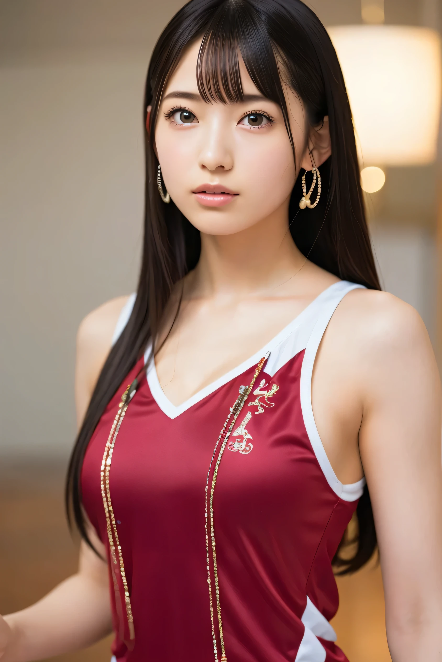 (8k, RAW Photos,Best Quality, High resolution:1.1), (Ultra-realistic:1.4),(Realistic, Realistic:1.3),The beauty of Japan、Rhythmic Gymnastics Club、Rhythmic Gymnastics Uniform、((Upper Body:1.3))