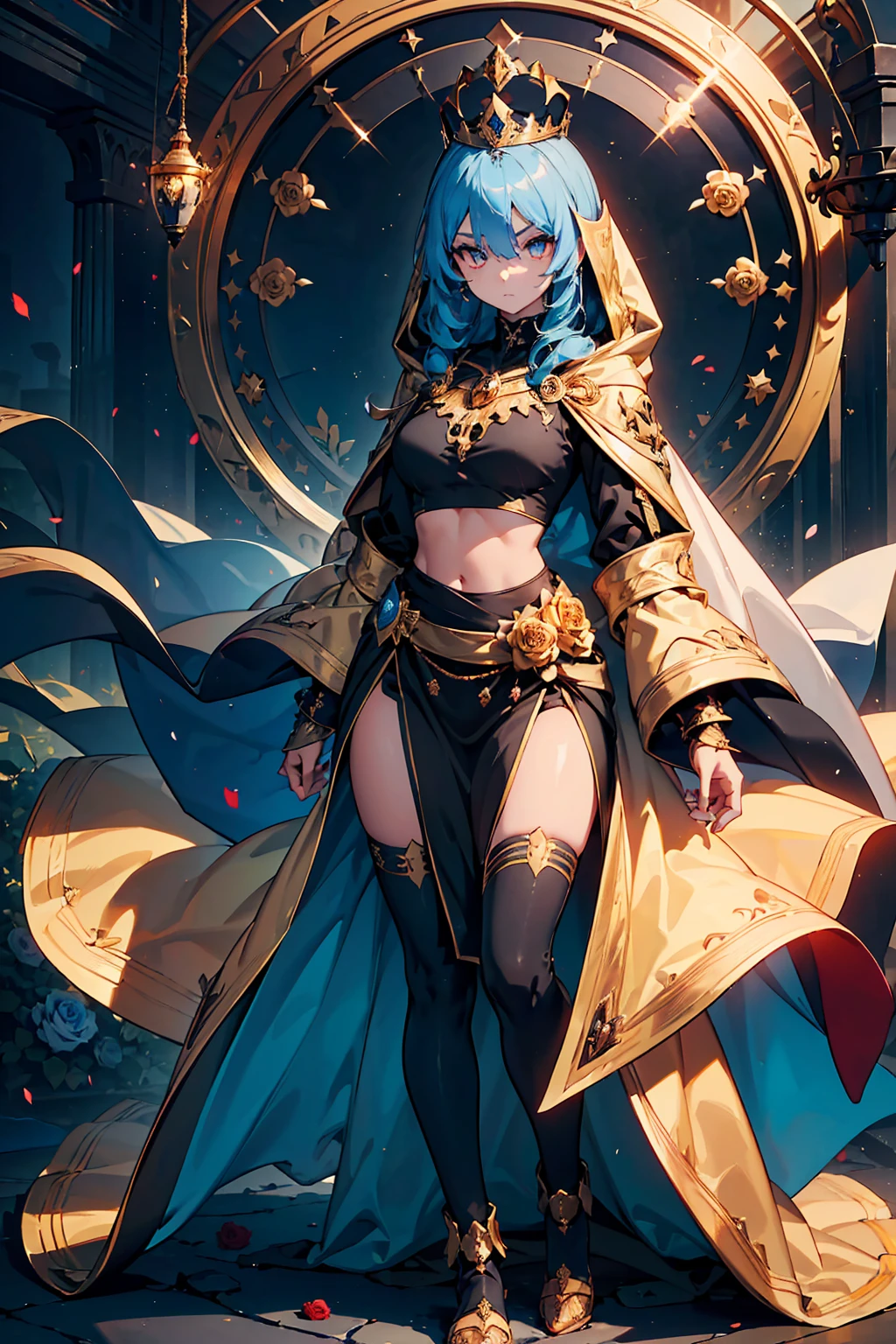 **Theme**: The ultimate and strongest businesswoman boss who is a black gyaru with tan skin. She is smoking a cigarette, and the smoke from the cigarette and her tattoos are emphasized.
- **Number of Characters**: One
- **Setting**: Modern times
- **Body Type and Skin Color**: armpits, bare shoulders, breasts, caustics, collarbones, big breasts, moles, skin depressions, stomach, thighs, moist, with **tan skin**,Brown Skin,Sunburned,Dark Tan Skin - **Outfit and Color**: Stylish yet slightly provocative business suit, colored black with gold accents
- **Hairstyle and Color**: Bob cut, hair color is gold with blue and green highlights
- **Props or Weapons**: The character is **holding a cigarette**, and the **smoke** from it is depicted as covering the screen
- **Emotion and Movement**: The character has a confident expression and is looking at the camera while **smoking**
- **Composition**: From below - a composition that looks up at the character, expressing power and dignity
- **Perspective**: Full body - depicting the entire body of the character to express the overall image of the outfit and pose
- **Background and Background Color**: Night view of the city, colors are mainly gold and green, with blue as the main color
- **Light and Shadow**: Reflections of neon lights cast shadows on the character and background
- **Style**: High-definition official artwork or exquisite fan art style that trends on ArtStation or Pixiv. Referencing key art by Kusaruto Krentz and feminine styles, Fate style. Realistic anime 2.5D style or real anime girl style.
- **Quality Improvement**: Using the golden ratio 1.2 and drafting board 1.3, aiming for absurdres, highest quality, realistic, hyperreal, ultra-detailed illustrations. Creating beautiful masterpieces in ultra-high resolution, with large file sizes, and 64K. The face is high-definition, and the lighting is perfectly finished. Resolution is 8K, ultra-high resolution: 1.2, selectable high resolution (HD, 4K, 8K, 16K, etc.). The color bit dep