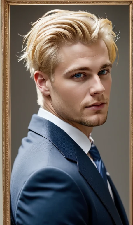 portrait of a handsome blond man