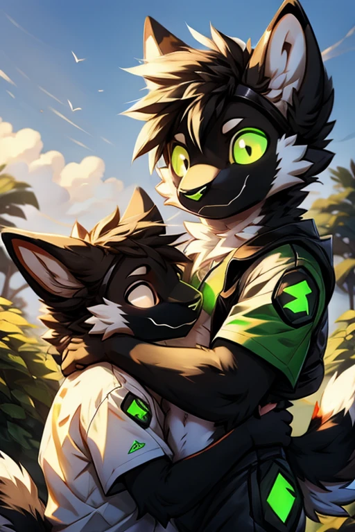 Feral wolf, minecraft wolf character,furry art, wolf is showing paws, canine penis, cum, blush, moaning, pressing Minecraft fox_against a tree, Art by hyilpi grey wolf, red fox, two characters, male fox giving male wolf a blow job, fox tail rised up showing anal and penis,