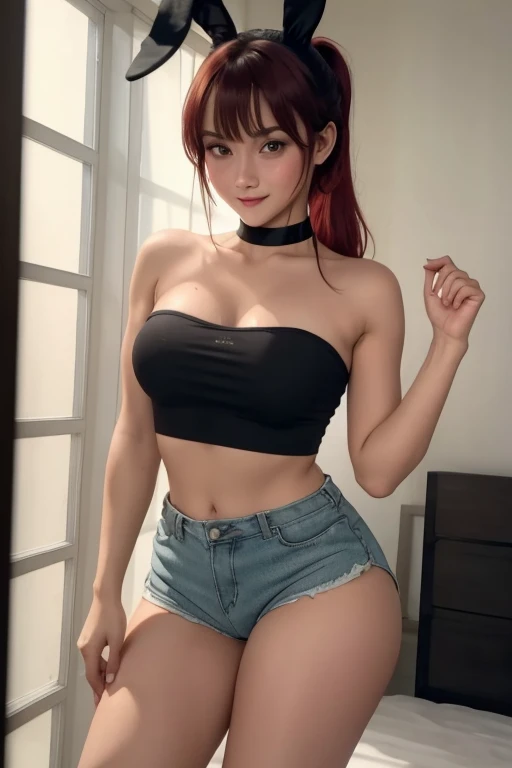 Ultra realistic, 16k, best quality, high resolution, erotic hot, erotic dream atmosphere, 1 girl, 18 years old, long red hair, white eyes, pale white skin, sweaty skin, earrings, naked fit body, big natural breasts, hot big tits, slim tall hot body, seductive, sensual posture, full-length sexy pantyhose, Battle ruins, wide hips, thick legs, torn clothes, blurred background, depth, dream aesthetic, dream atmosphere, cinematic lighting.