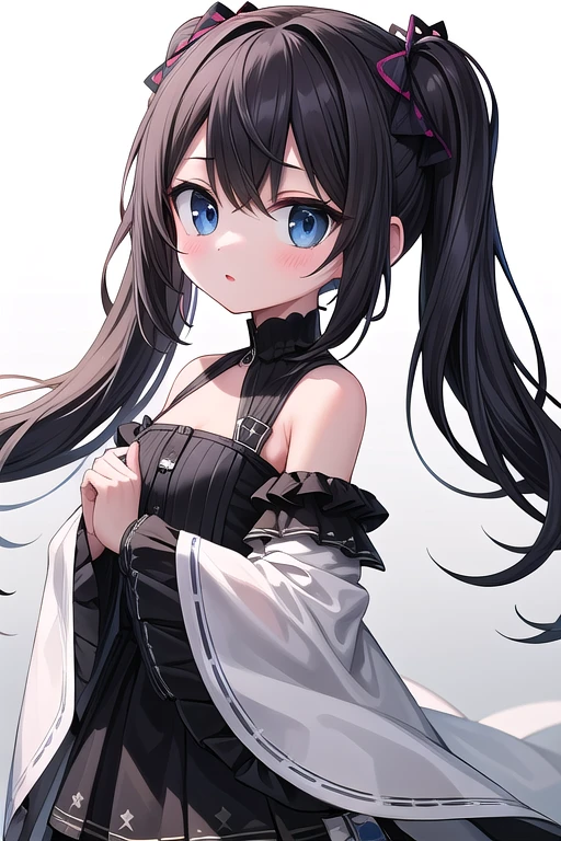 Anime girl with lying blue eyes and white goth ,Panties visible through the miniskirt、 Beautiful anime girl lying face down, Anime girl is lying face down, small curvy lolist anime 4k konachan wallpaper, azur lane style, from the azur lane videogame, render of a cute 3d anime girl, [ 4 k digital art ]!!, photorealistic anime girl render、Shooting from behind