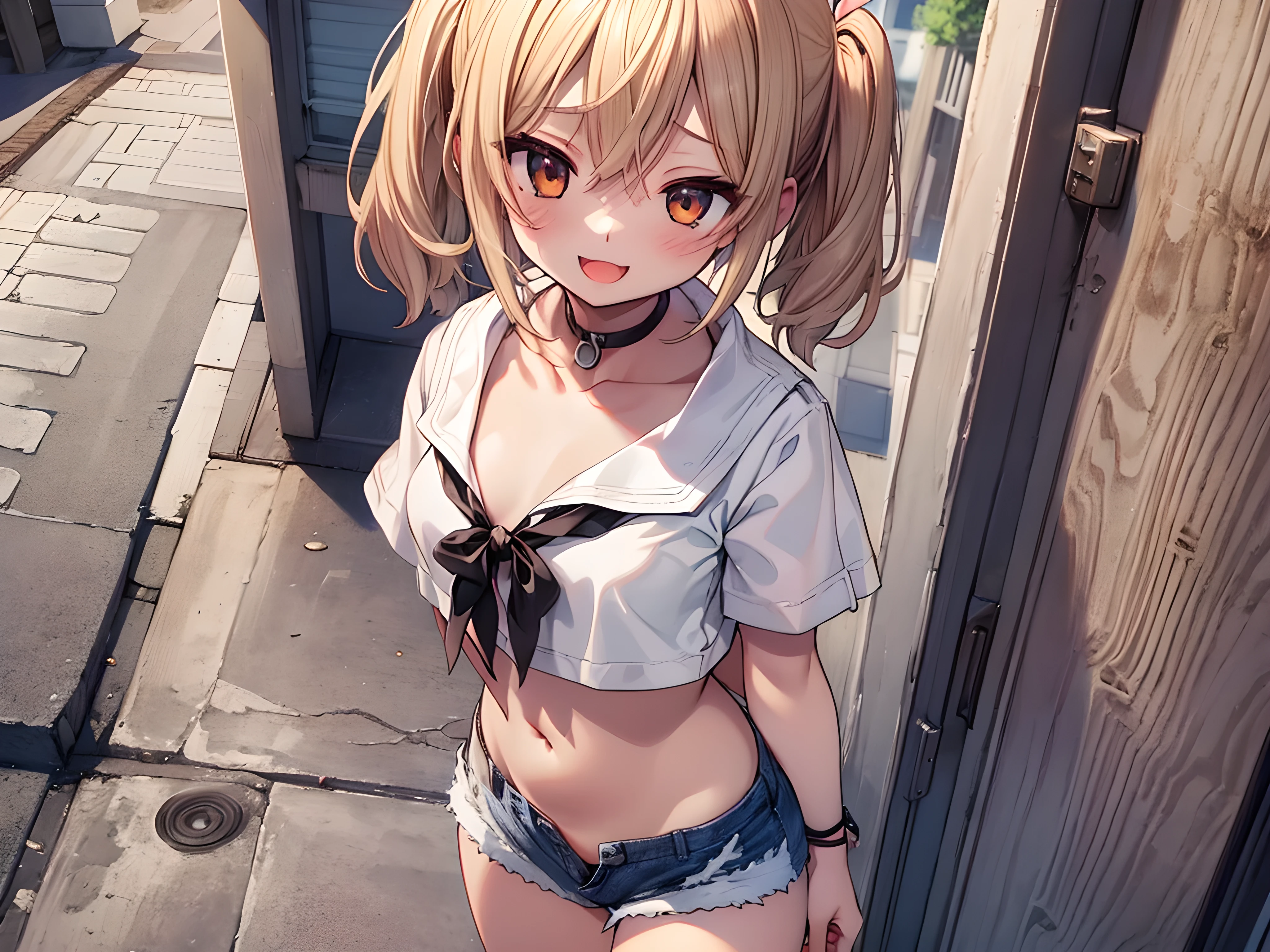 ((Top Quality, 8k, Masterpiece: 1.3)), Photoreality (1.4)), Raw Photo, Single Woman, Light Brown Hair, Bob Cut, Super Delicate Face Japan, Delicate Eyes, Double Eyelids, Light Smile, (Black Underwear with Holes: 1.2), (Big: 2), (Sitting Open Crotch: 1.5), Back Alley, (Chest Focus: 1.2), (Perspective: Chest)