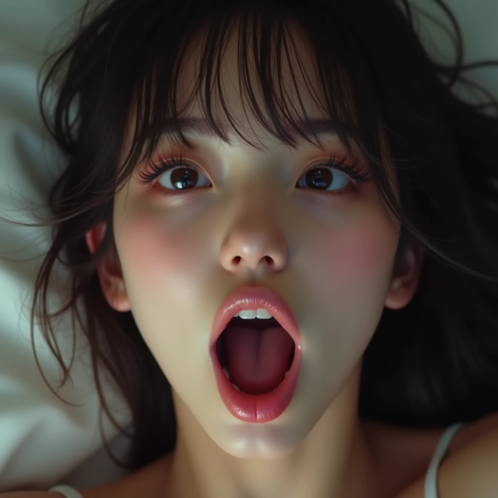 nsfw, moaning in pain, feeling pain, tears streaming, pain, crying in pain, crying, wet with tears, following pain, moaning in pain, frown of pain, top quality, masterpiece, super high res,(Octa-Render:1.4), highly detailed, professional lighting smile, masterpiece,(Japanese_girl_woman:1.1), Japanese, upper body white cutter shirt Top Quality,(Low Angle), Low Angle, Taken from Floor, High Definition,(Japanese_Girl_Woman:1.1),Japanese, Top half wearing white cutter shirt, cutter shirt very wet, nipples showing through cutter shirt, pubic hair black, legs spread wide, vibrator stuck in cunt ((Attractive Japanese woman's photo)), ((super detailed face, detailed lips, squinting eyes, double eyelids)), ((one girl)), (((( female genitalia fully visible )))), skin showing, sexual expression, white love juice flowing from cunt, legs spread wide, (((vaginal vestibule spread with fingers to show off))), Female genitalia wet and shiny, ((only one)), ((crotch open)), female genitalia fully visible, ((one)), very detailed, octant rendering, legs open, crouching