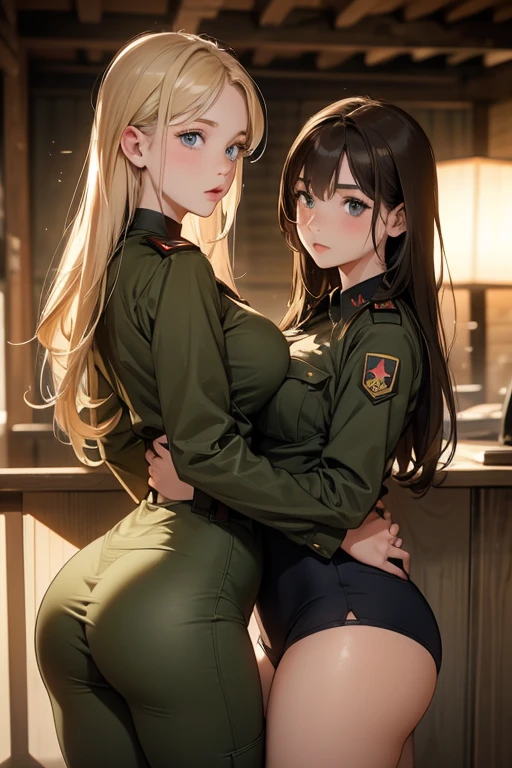 military uniform, micro bikini