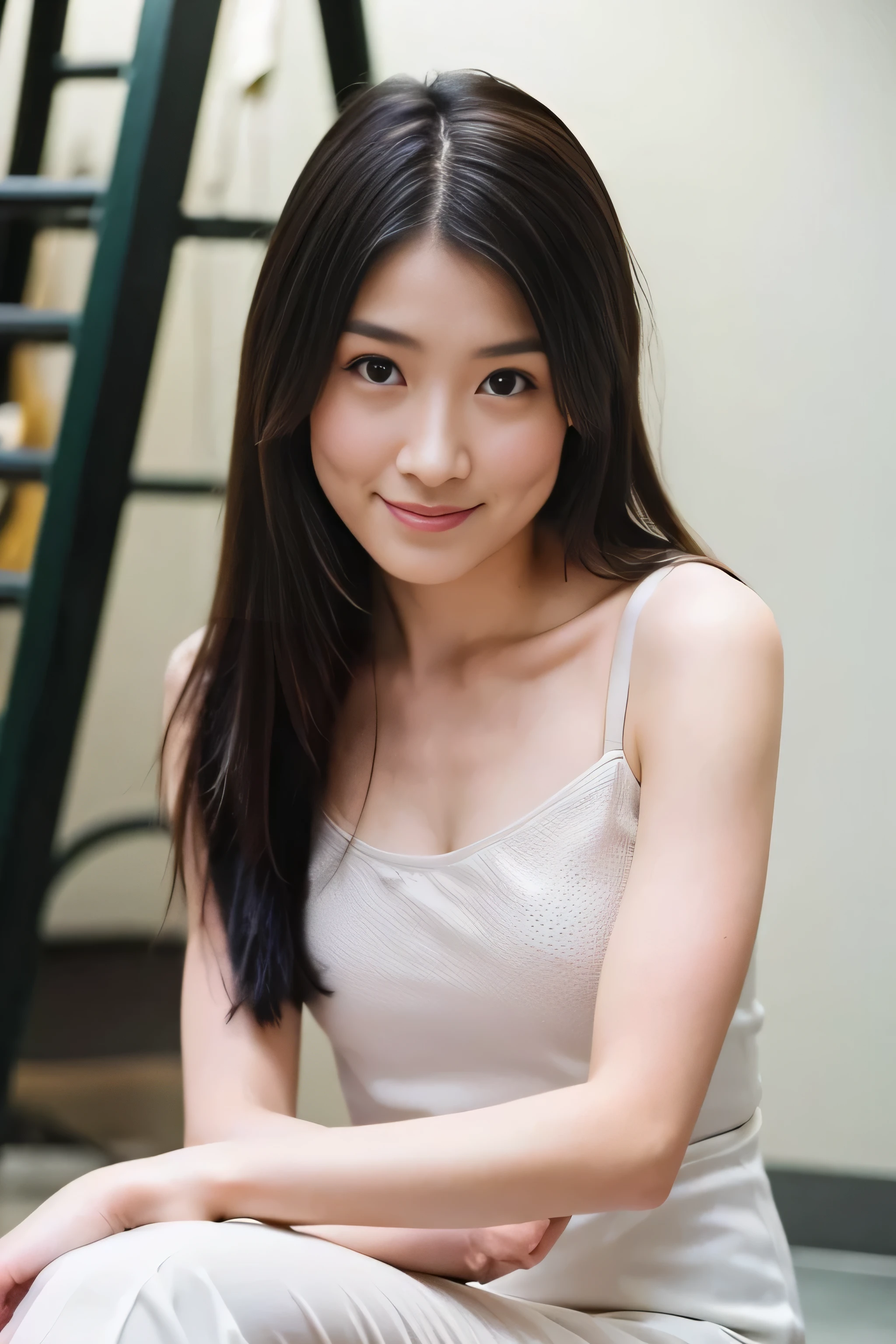 masterpiece,best quality,(Japanese ),((Beautiful girl)),cleavage,indoor,(perfect body beauty:1.2),(shy smile),beautiful teeth,